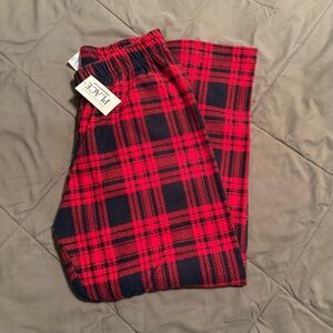 Children’s Place Red/Black Fleece Pajama Pants, Boys Size M 7/8.